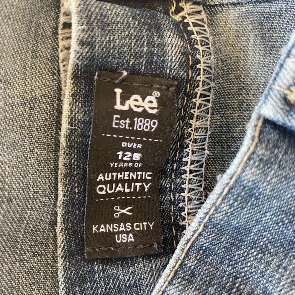 Lee Carpenter Jeans Relaxed Pockets Hammer Loop Paint Splattered 40x32 - Picture 7 of 8